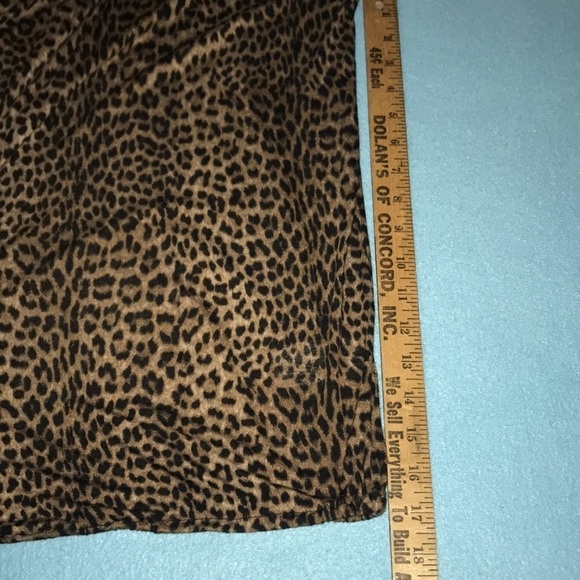 𝅺MICHAEL KORS peasant leopard print blouse long sleeves silky soft NEW size S - Picture 9 of 10
